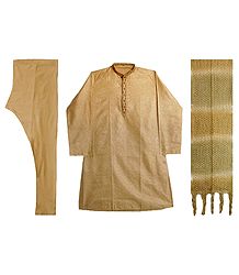 Mens Designer Churidar Kurta with Embroidery