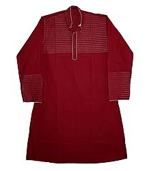 Red Cotton Kurta for Men
