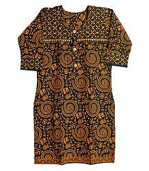 Worli Print on Black Kurta