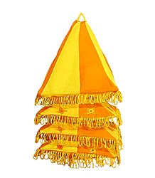Appliqued and Mirrorwork Foldable Hanging Square Lamp Shade
