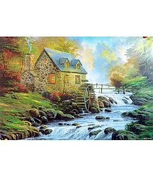 Beautiful House Near a Stream