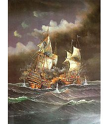 Battle in the Stormy Seas