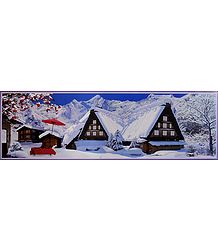 Snowfall in Japan