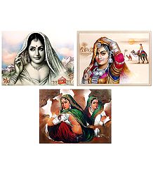 Indian Beauties - Set of 3 Posters