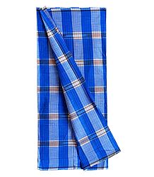 Blue Striped Cotton Lungi
