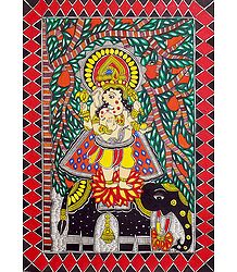 Lord Ganesha Standing on Elephant