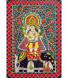 Lord Ganesha Standing on Elephant