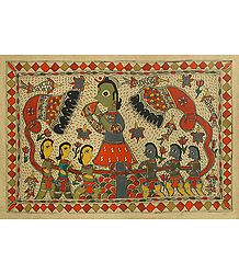 Shiva Drinks the Poison Emerging During the Samudra Manthan