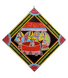 Women Near the Village Well - Wall Hanging