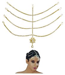 White Stone Studded Shringar Patti