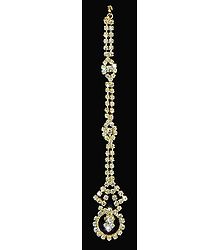 White Stone Studded Mang Tika