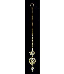 White Stone Studded Mang Tika