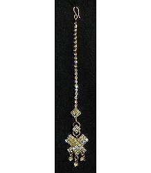 White Stone Studded Mang Tika