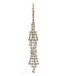 White Stone Studded Mang Tika
