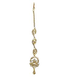 White Stone Studded Mang Tika