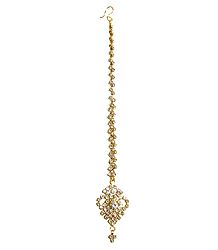 White Stone Studded Mang Tika