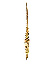 Gold Plated Meenakari Mang Tika