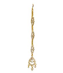 White Stone Studded Mang Tika