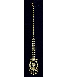 White Stone Studded Mang Tika