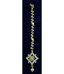 Multicolor Stone Studded Mang Tika