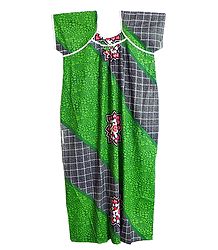 Printed Green Cotton Maxi