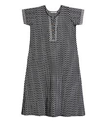 Black and White Print on Cotton Maxi