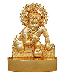 Metal Krishna for Car Dashboard