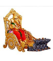Stone Studded Ganesha on Chariot