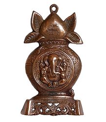 Ganesha on Kalash - Wall Hanging with Stand
