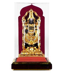 Gold Plated Balaji - Encased in Acrylic Box
