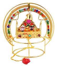 Metal Carving Temple Jhula with Jagannathdev