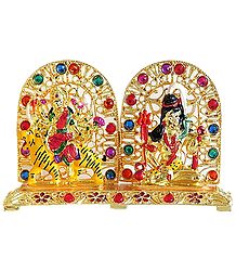 Stone Studded Lord Shiva and Bhagawati