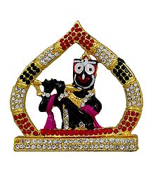Jagannathdev as Krishna Playing Flute for Car Dashboard
