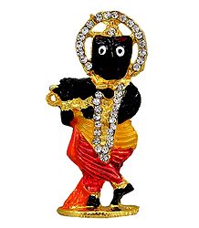 Jagannathdev as Krishna Playing Flute for Car Dashboard
