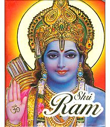 Miniature Shri Ram Book with Cover in Hindi with English Translation