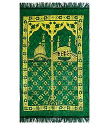 Green Velvet Islamic Namaz Mat