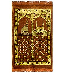 Brown Velvet Islamic Namaz Mat