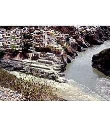 Confluence of Bhagirathi and Alakananda River, Uttarakhand, India