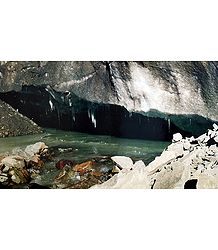 Milam Glacier Snout - Source of Gori Ganga - Uttarakhand, India - Photo by R. C. Sah