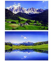 South Tyrol, Italy and Bavaria, Germany - Set of 2 Posters