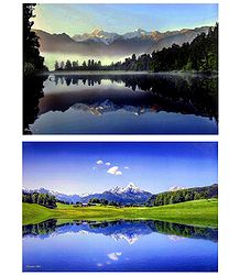 Mt. Cook, Newzealand and Bavaria, Germany - Set of 2 Posters