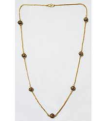 Gold Plated Chain with Lacquered Balls