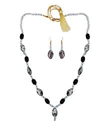 Acrylic Bead Necklace with Earrings