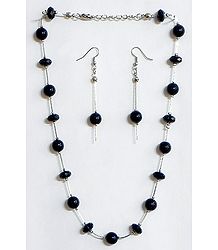 Black Bead Necklace Set