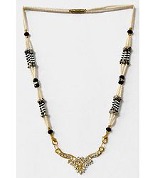 Black and White Beaded Necklace