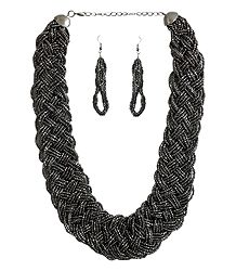 Designer Bead Necklace and Earrings