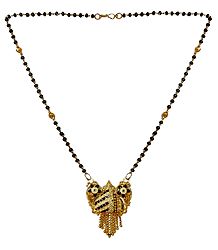 Black Bead Mangalsutra with Pendant