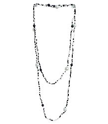 Black and White Beaded Necklace