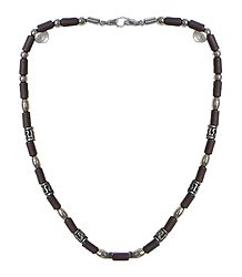 Brown Bead Stretch Necklace