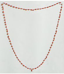 Saffron Stone Bead Stretch Necklace